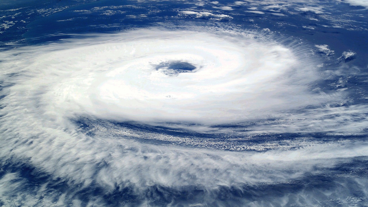 hurricane cyclone showing the impossibility of hurricane proof buildings and windows