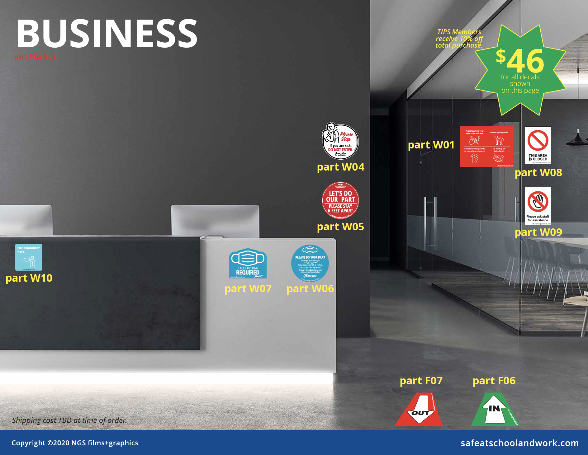 Examples of NGS Graphics implementation at a business.