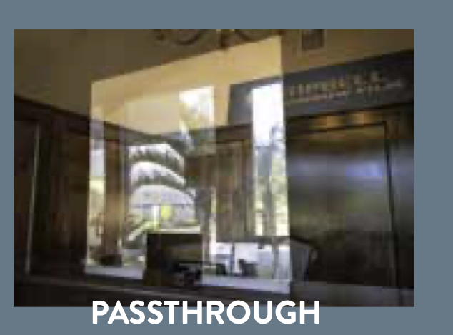 Example of privacy glass installation for protection against unwanted germs.
