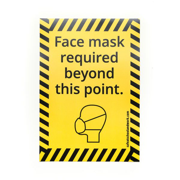 Face mask required wall graphic