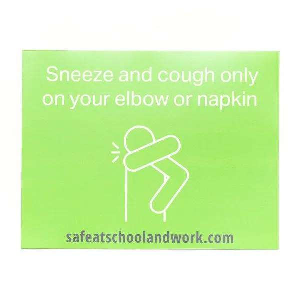 Green general rules wall graphics sneeze