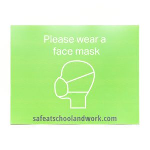 Green general rules wall graphics face mask