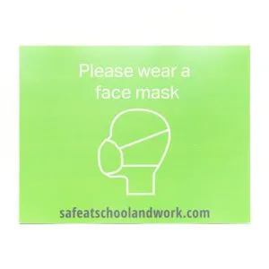 Green general rules wall graphics face mask