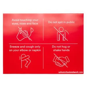 Red General Rules Wall Graphic