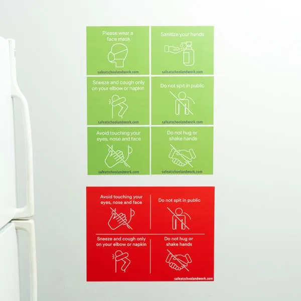 Green and Red General Rules Wall Graphic