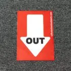 Red Out Arrow for Floor