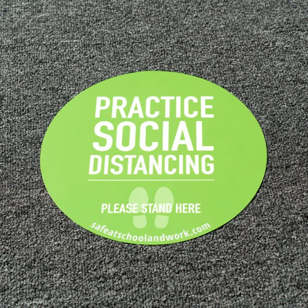 Practice Social Distance on floor