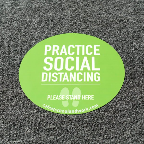 Practice Social Distance on floor