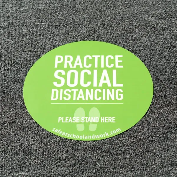 Practice Social Distance on floor