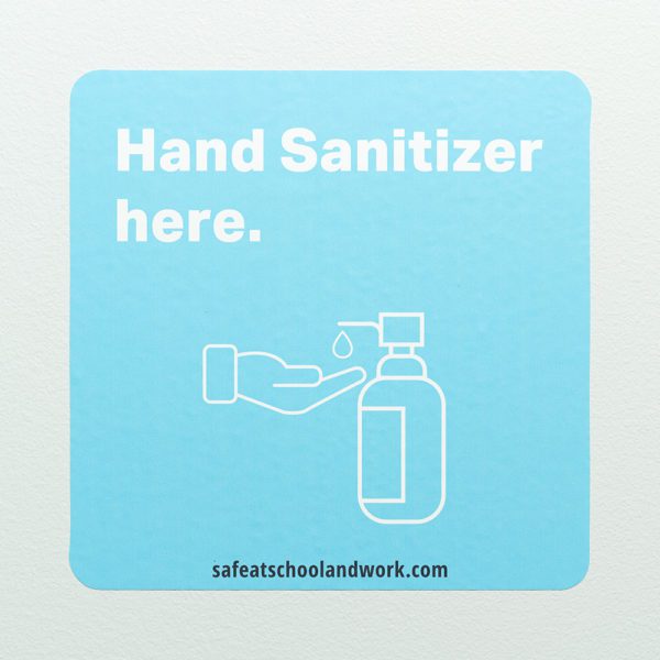 Hand Sanitizer Here Wall Graphic