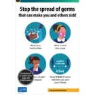 Stop the spread of germs COVID-19 safety signs