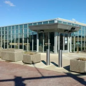 Silver 20 3M solar window film installed on a building by NGS.