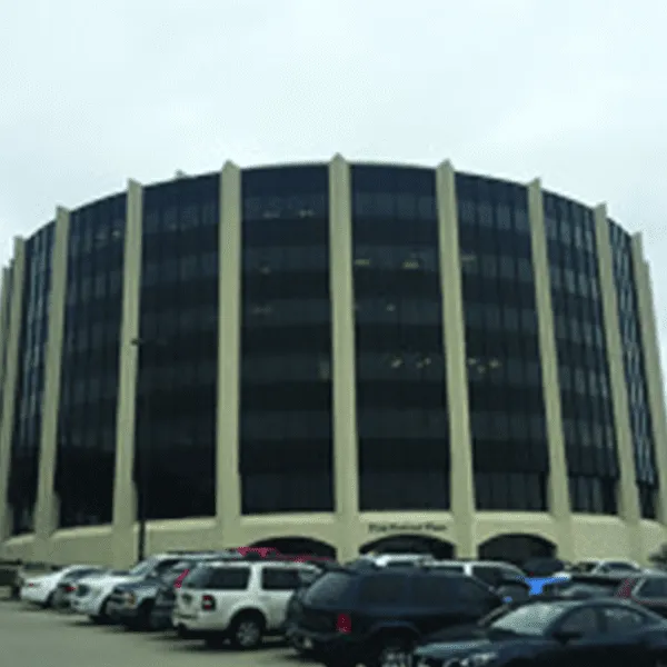 Dual reflective window film installed on a big office building by NGS Films and Graphics.