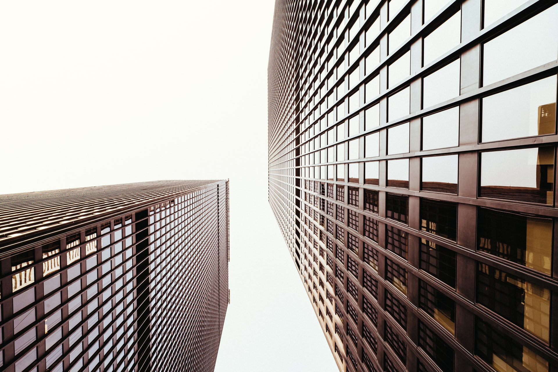 Outside view of two tall buildings.