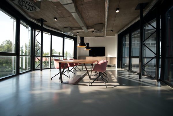 Sunlight coming through a conference room illustrating degree days