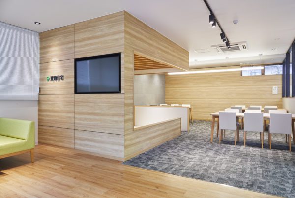 3M DI-NOC on the floors and walls of an office in Japan