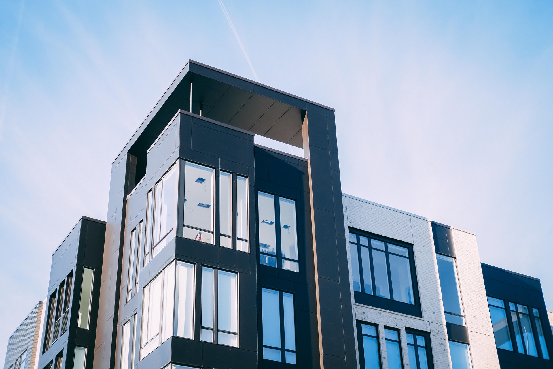 Modern building with windows showing architecture and design trends