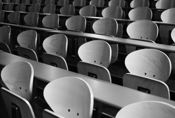 Photo of seats demonstrating the need for campus safety