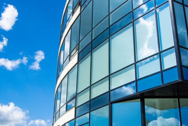 Exterior view of a commercial building