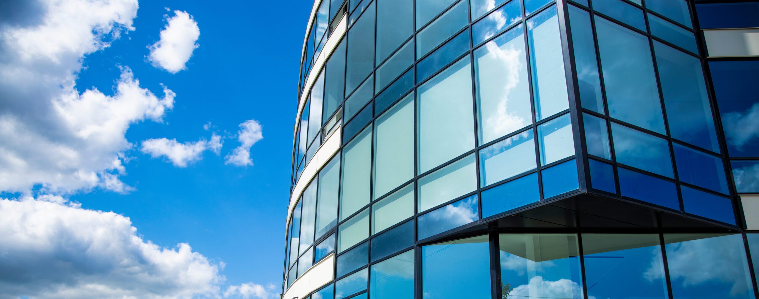 Exterior view of a commercial building
