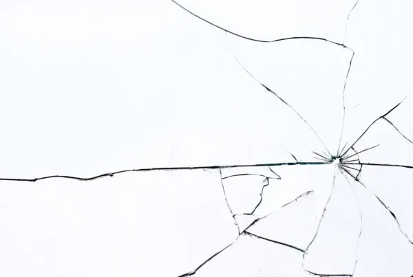 Broken Glass protected by 3M S2400